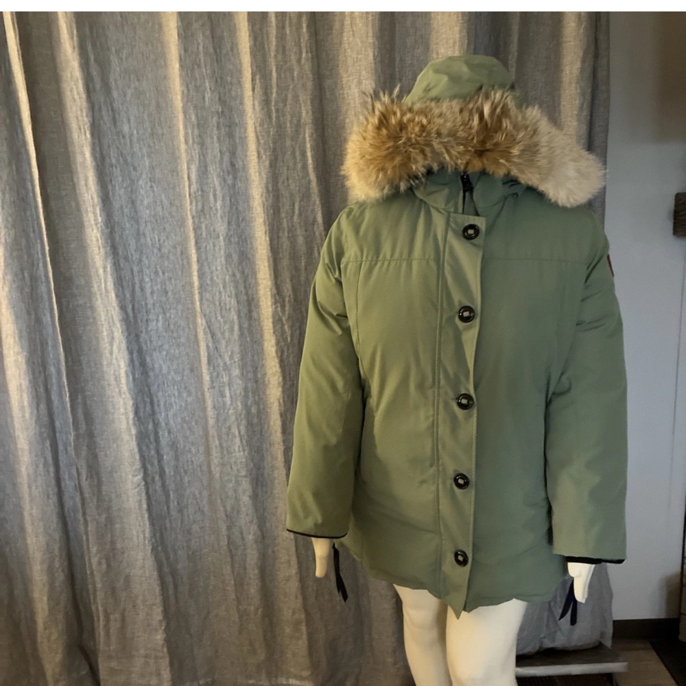 Canada Goose Olive Fur-Trimmed Snow Jacket